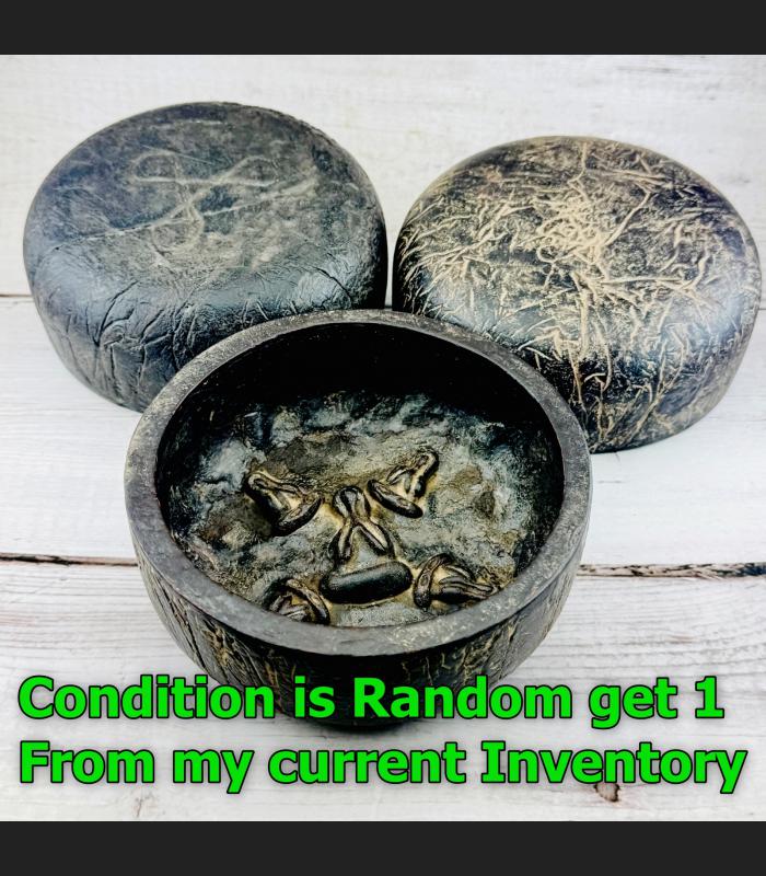 Holy Water Bowl Protection Jindamani 5in1 Pidta Close Eye Boon Thai Amulet 18018